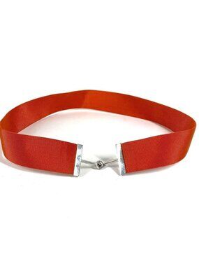 Hermes Belt Logo Canvas Orange